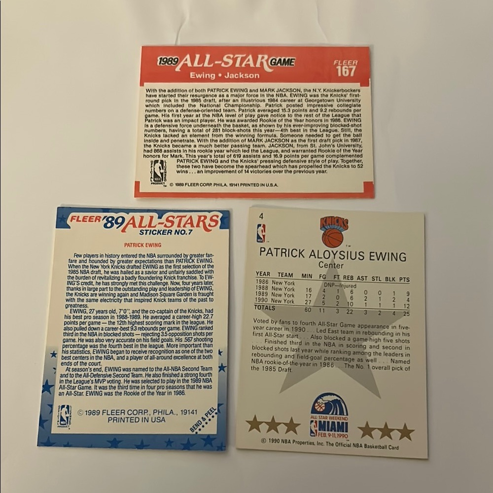 Patrick Ewing New York Knicks NBA Cards Set - Picture 2 of 2